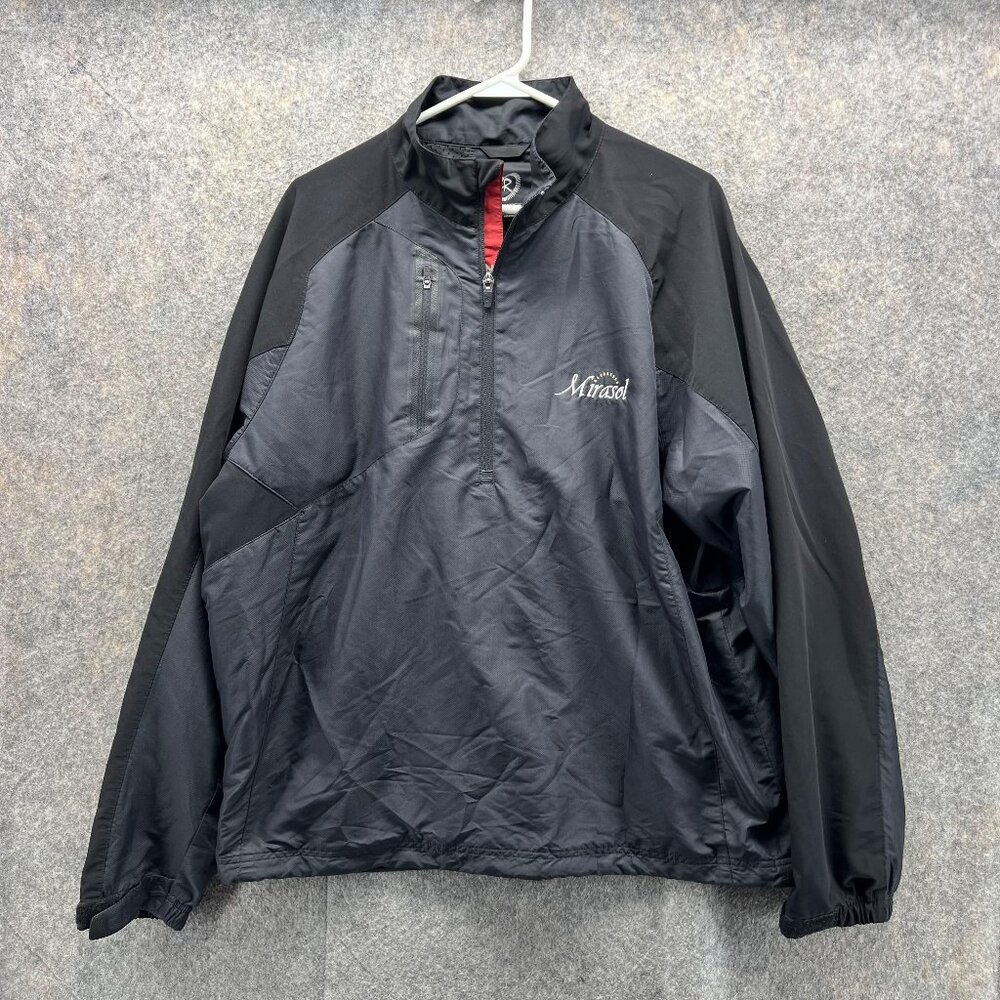 Zero Restriction Sweater Men Large Black 1/4 Zip Mirasol m Tour Series Jacket
